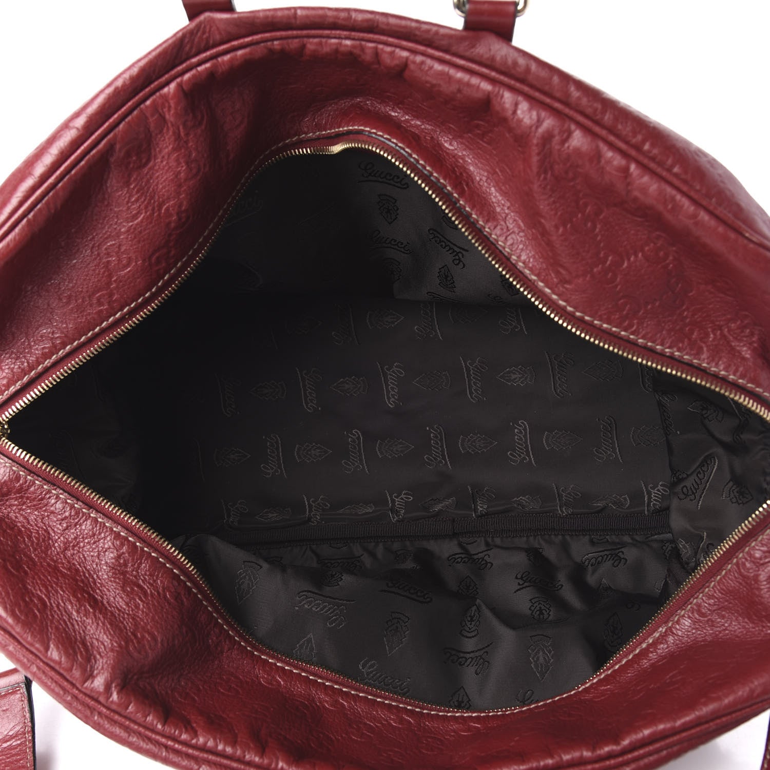 Gucci Guccissima Medium Carry On Duffle Red 5 of 10