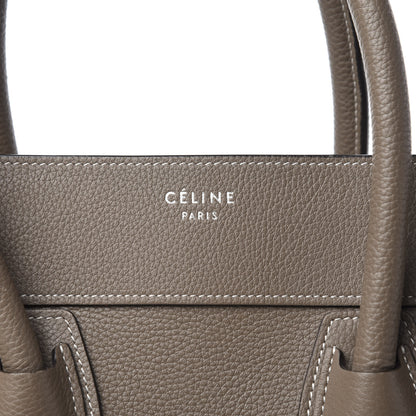 Celine Drummed Calfskin Mini Luggage Souris 11 of 11