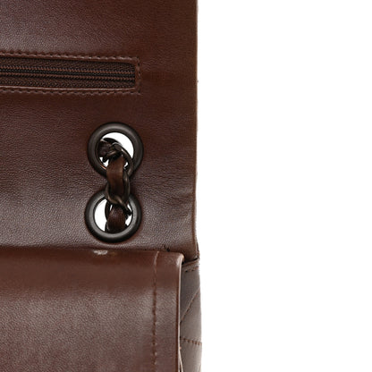 Chanel Lambskin Quilted Small Double Flap Dark Brown 16 of 18