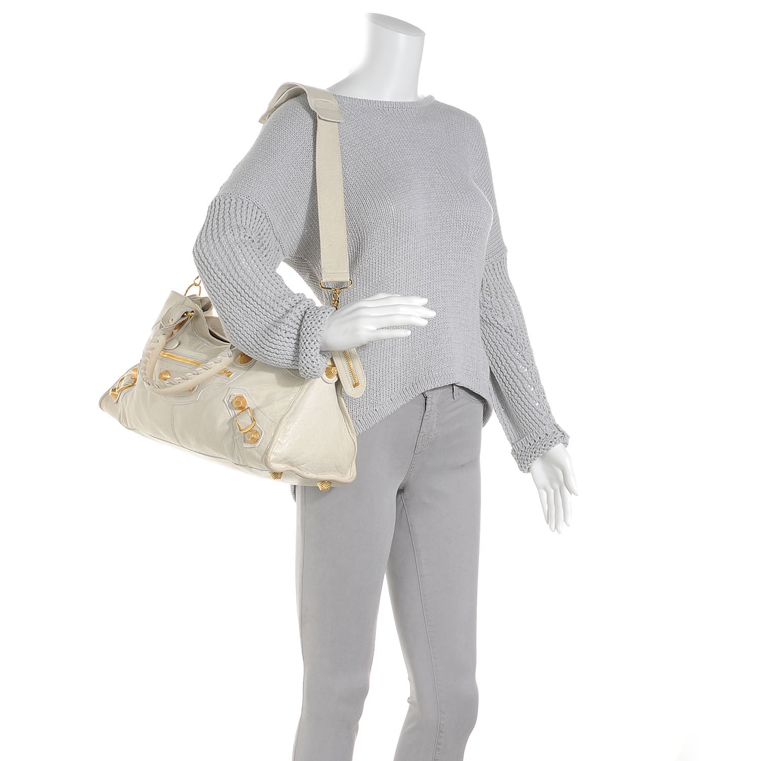 Balenciaga Agneau Giant 21 Gold Hardware Part Time White 2 of 7