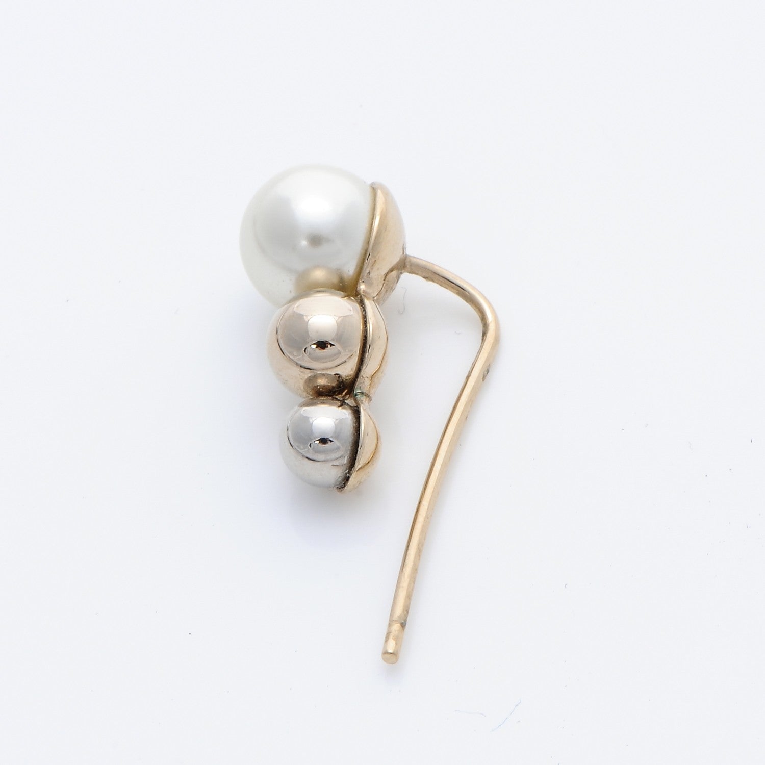 Christian Dior Pearl Mise En Dior Tri Double Tribal Earrings 4 of 7