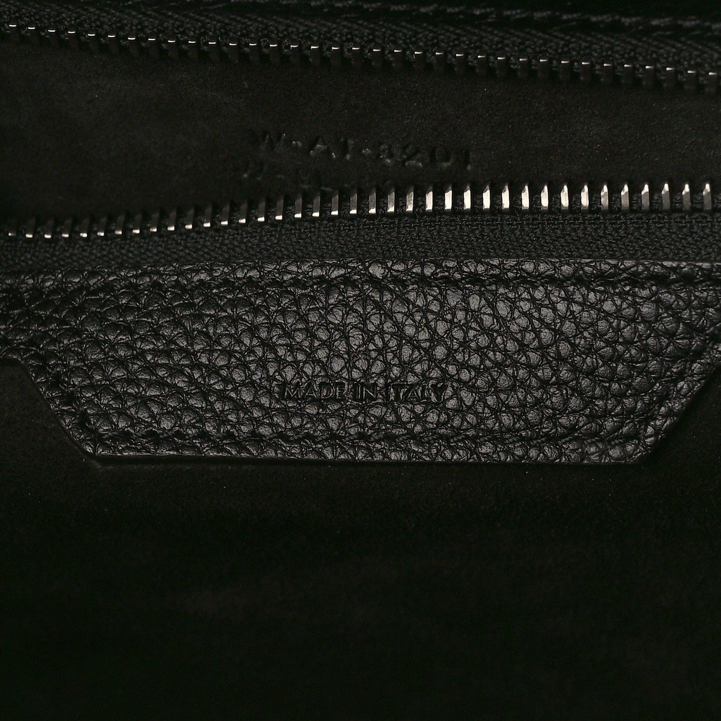 Drummed Calfskin Mini Luggage Black