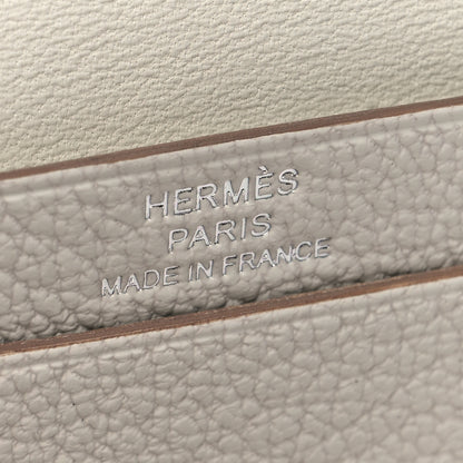 Hermes Chevre Mysore Bearn Card Holder Wallet Mushroom 8 of 11