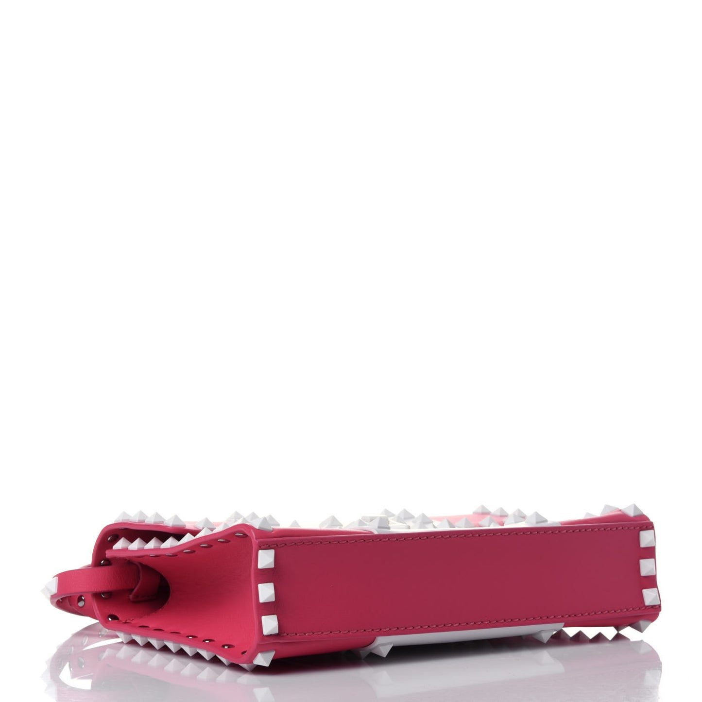 Vitello Colorblock Medium Free Rockstud Flip Lock Crossbody Bag Shadow Pink Optic White