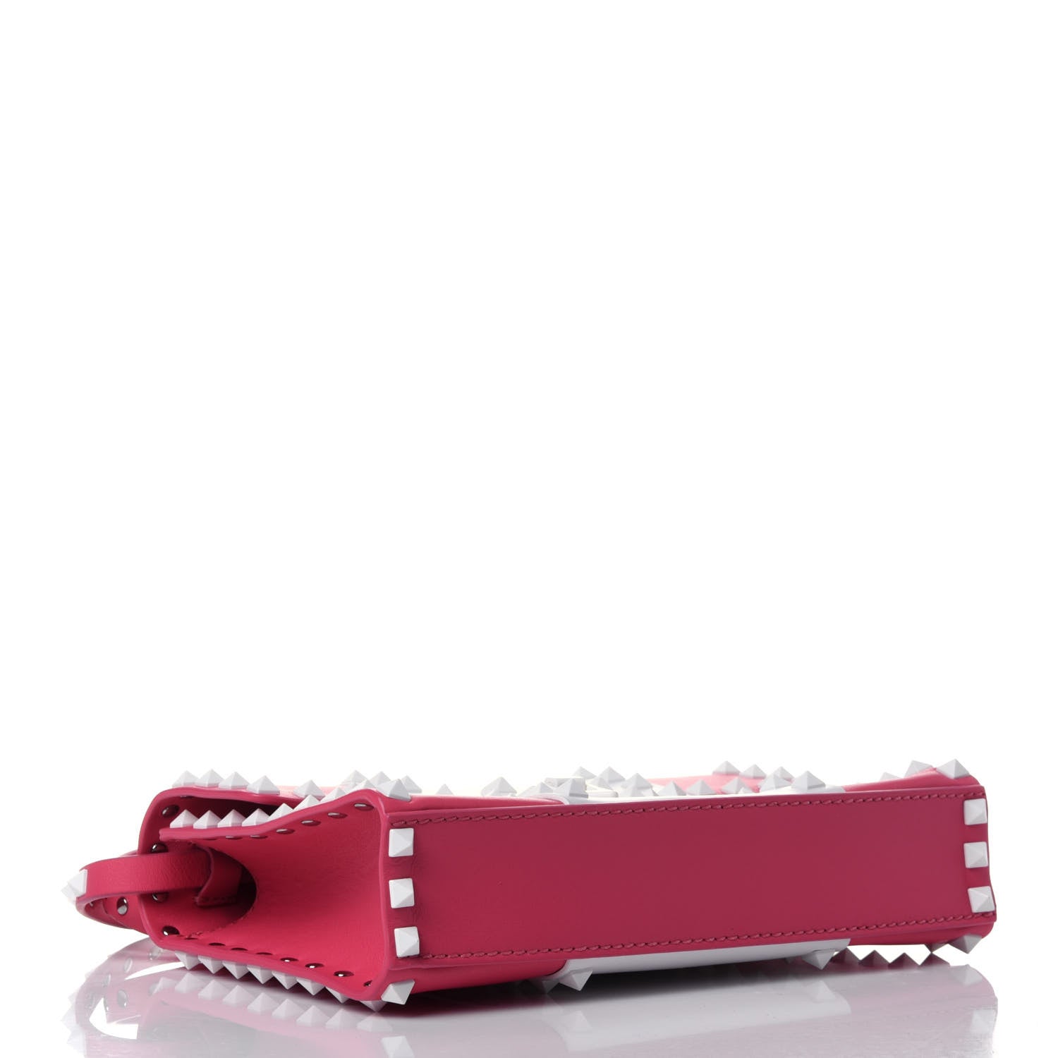 Valentino Garavani Vitello Colorblock Medium Free Rockstud Flip Lock Crossbody Bag Shadow Pink Optic White 3 of 9