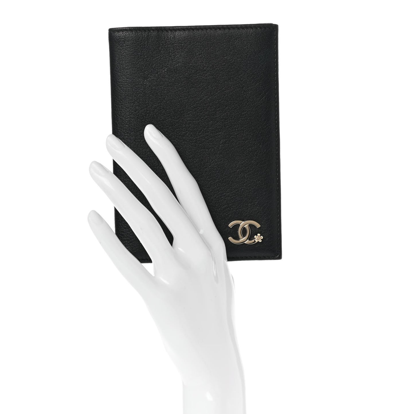 Goatskin Passport Holder Black