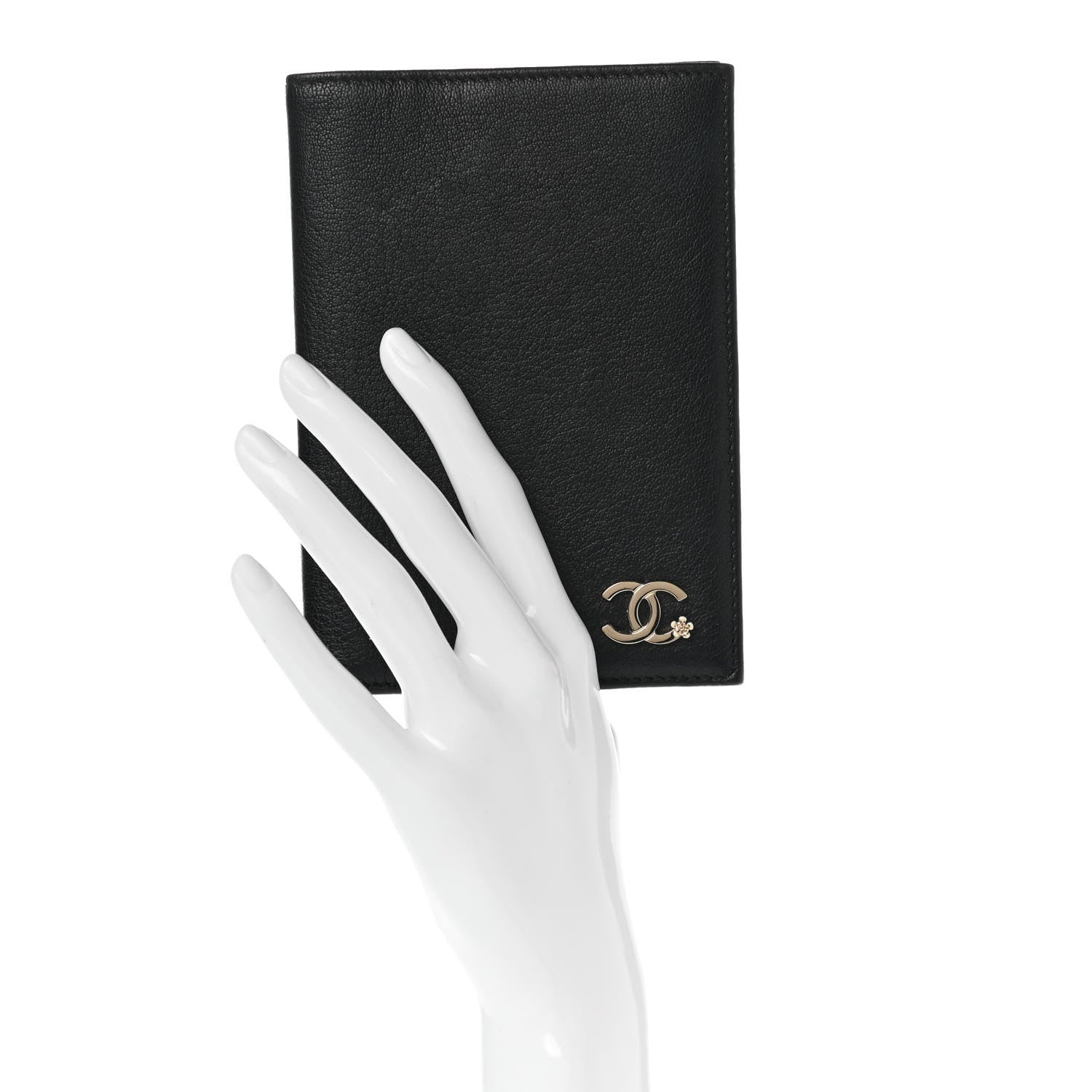 Chanel Goatskin Passport Holder Black 2 of 9