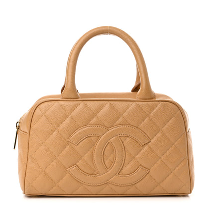 Chanel Caviar Quilted Small Bowler Beige 1 of 12