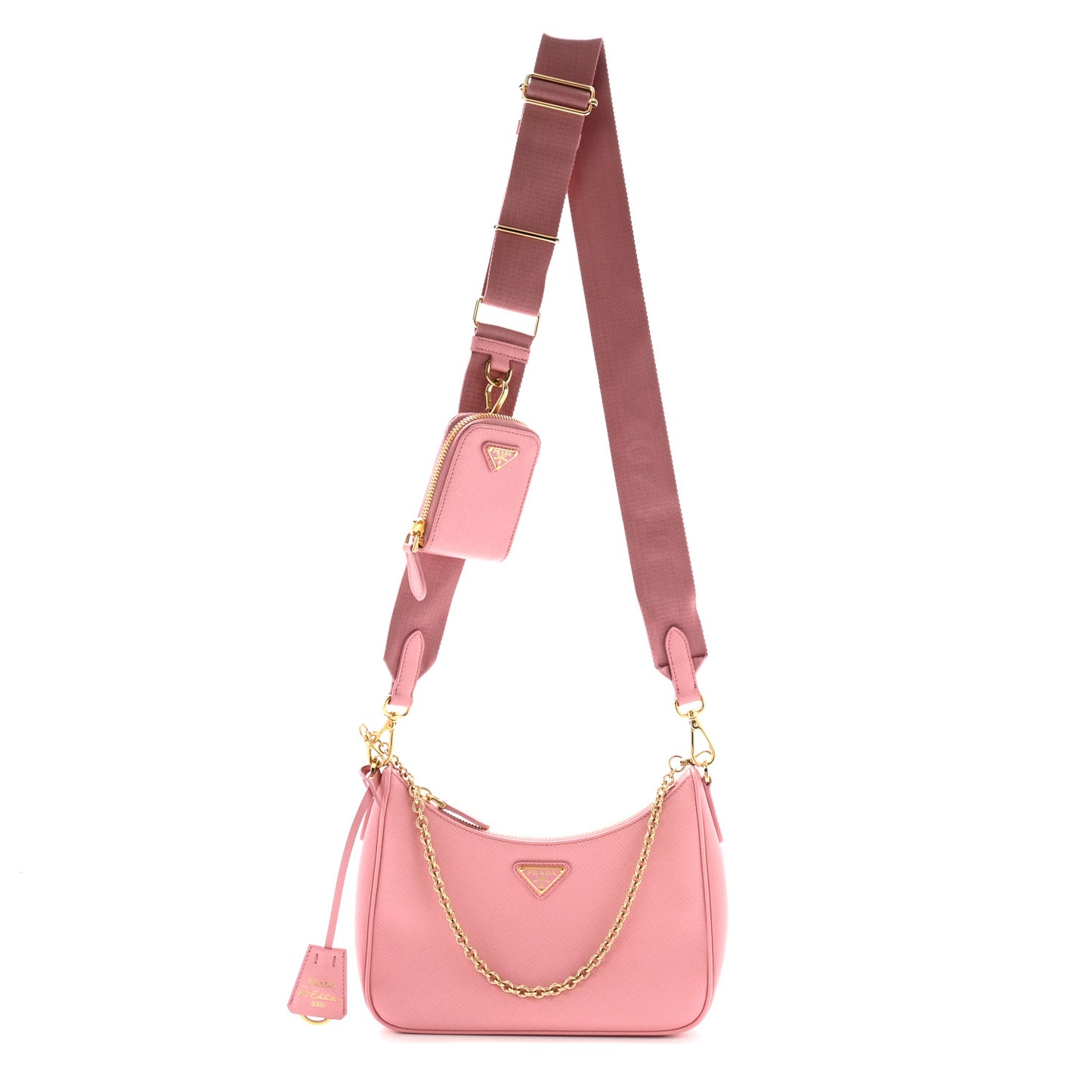 Saffiano Lux Re-Edition 2005 Shoulder Bag Petalo