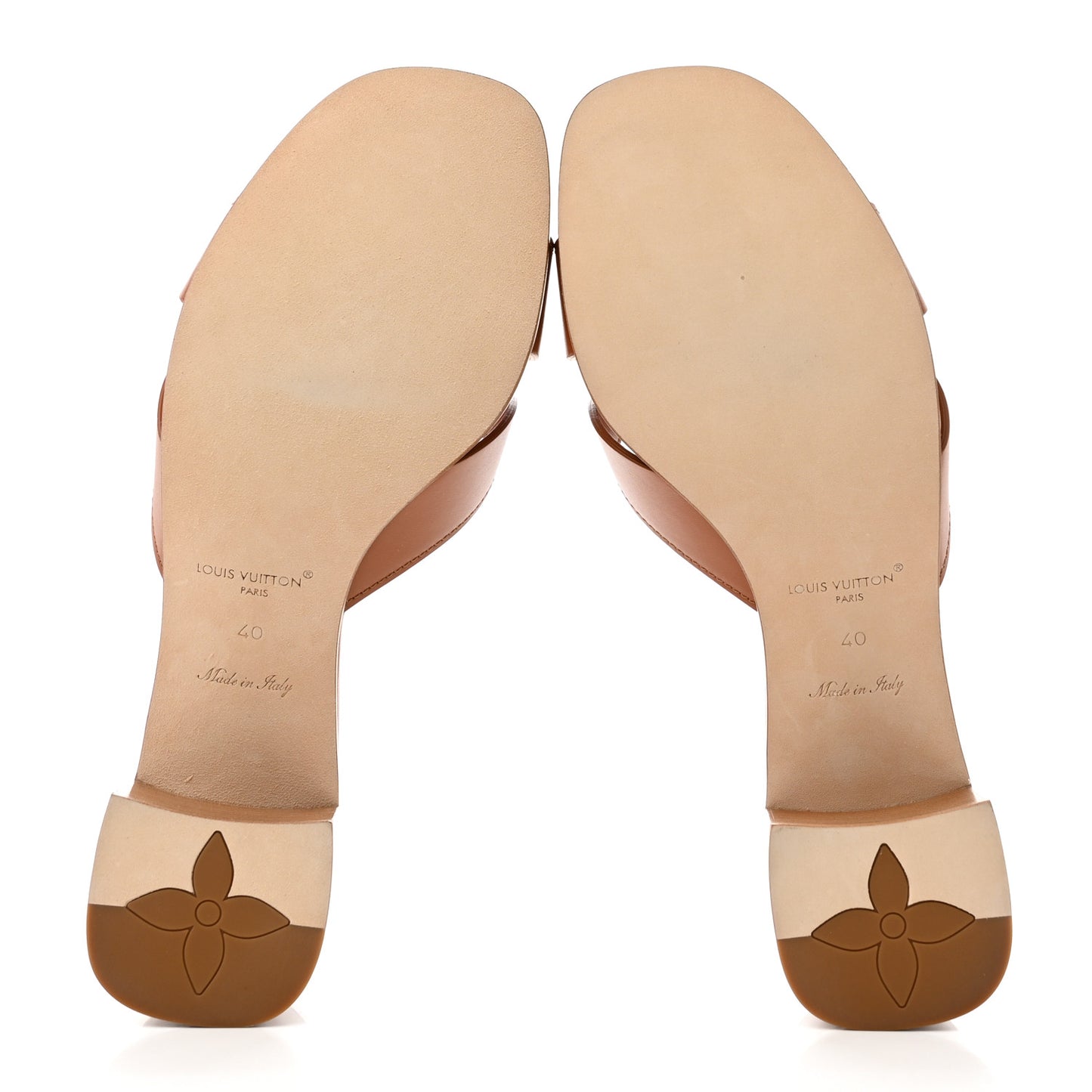 Calfskin LV Isola Mules 40 Cognac