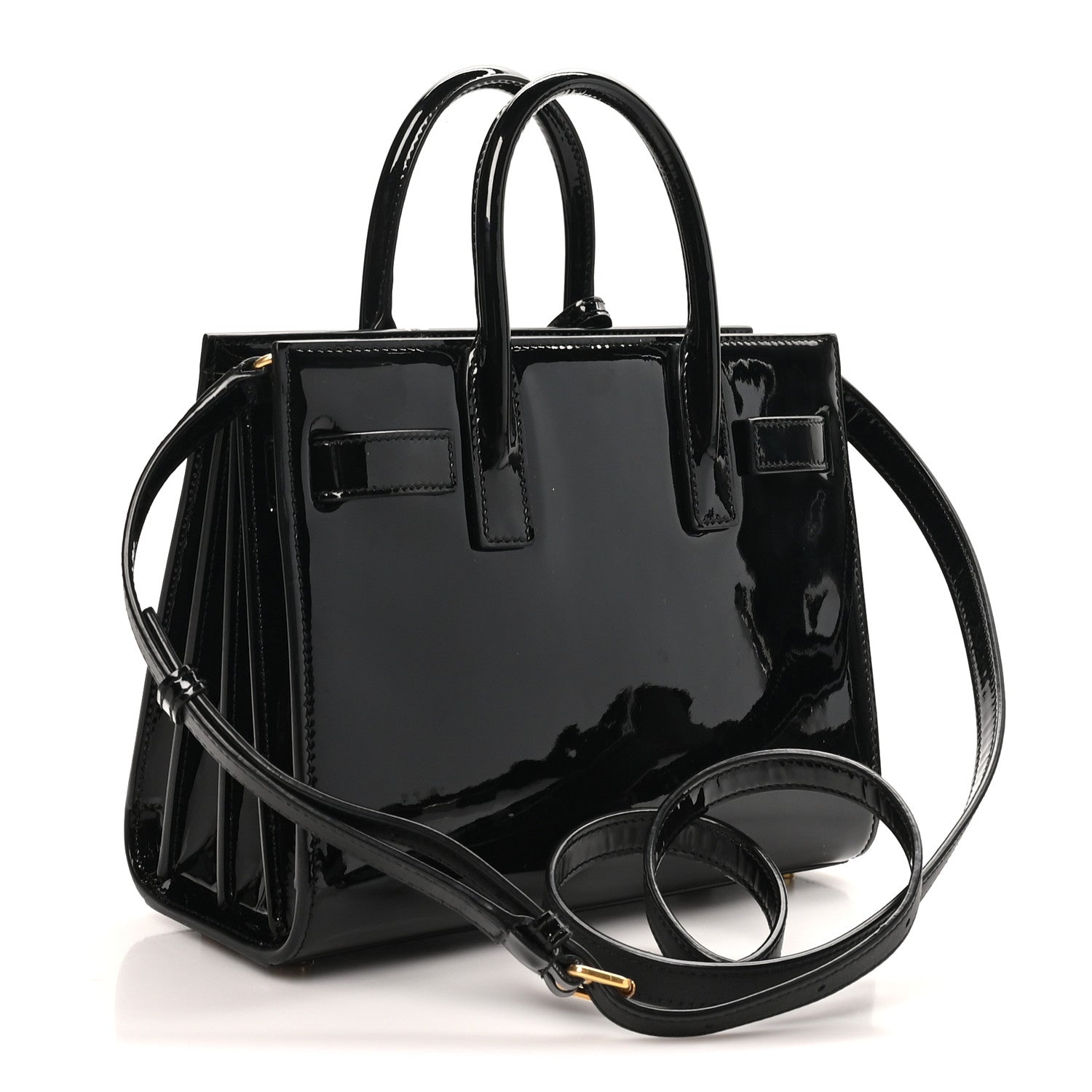 Saint Laurent Patent Nano Sac de Jour Black Black 3 of 10