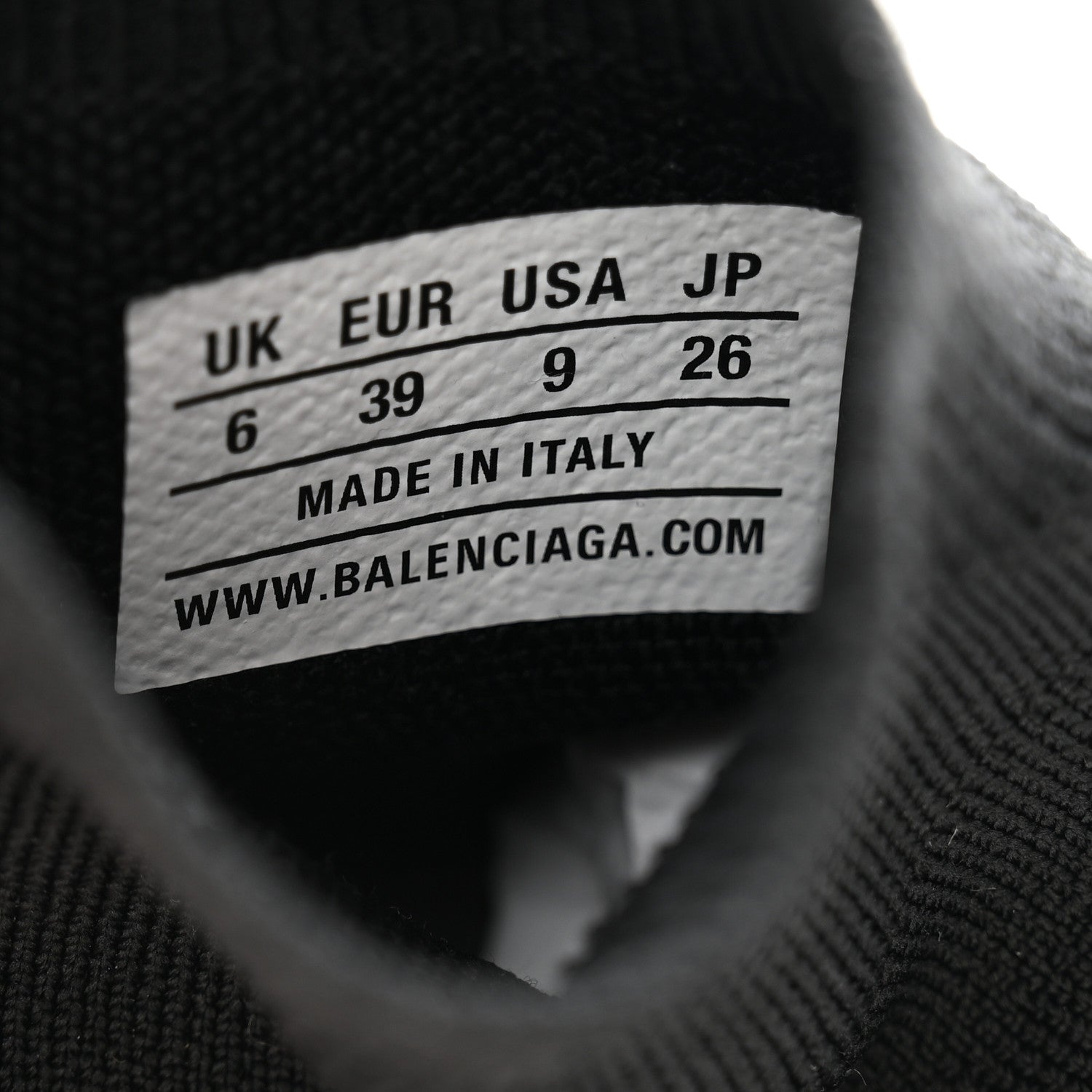 Balenciaga Neoprene Knit Womens Speed Sneakers 39 Black White 6 of 10