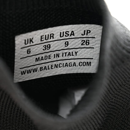 Balenciaga Neoprene Knit Womens Speed Sneakers 39 Black White 6 of 10