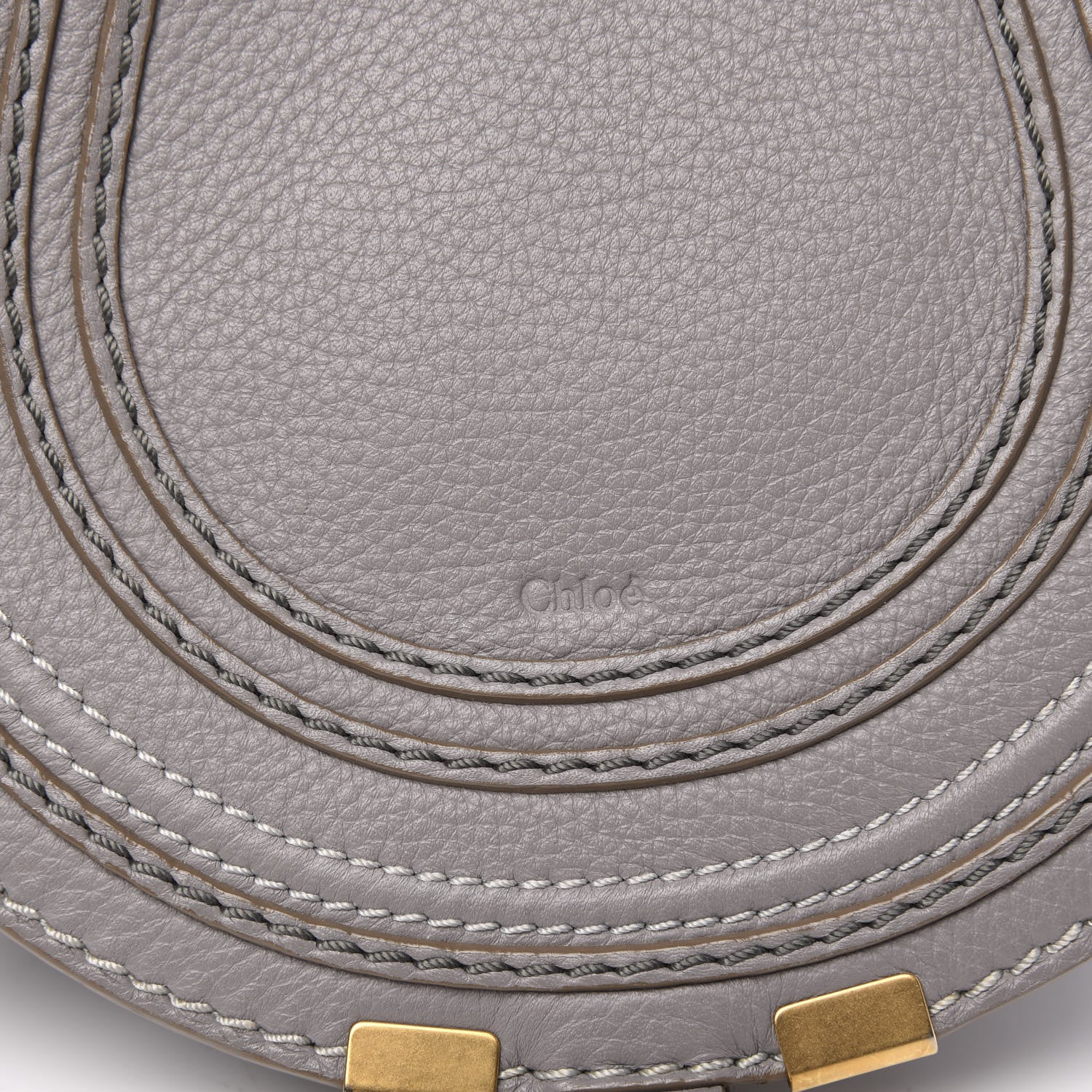 Chloe Calfskin Mini Marcie Round Crossbody Bag Cashmere Grey 7 of 11