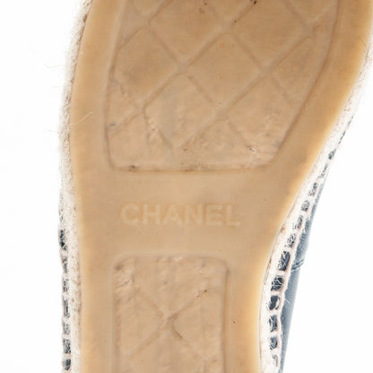 Chanel Lambskin CC Espadrilles 40 Dark Navy 7 of 10