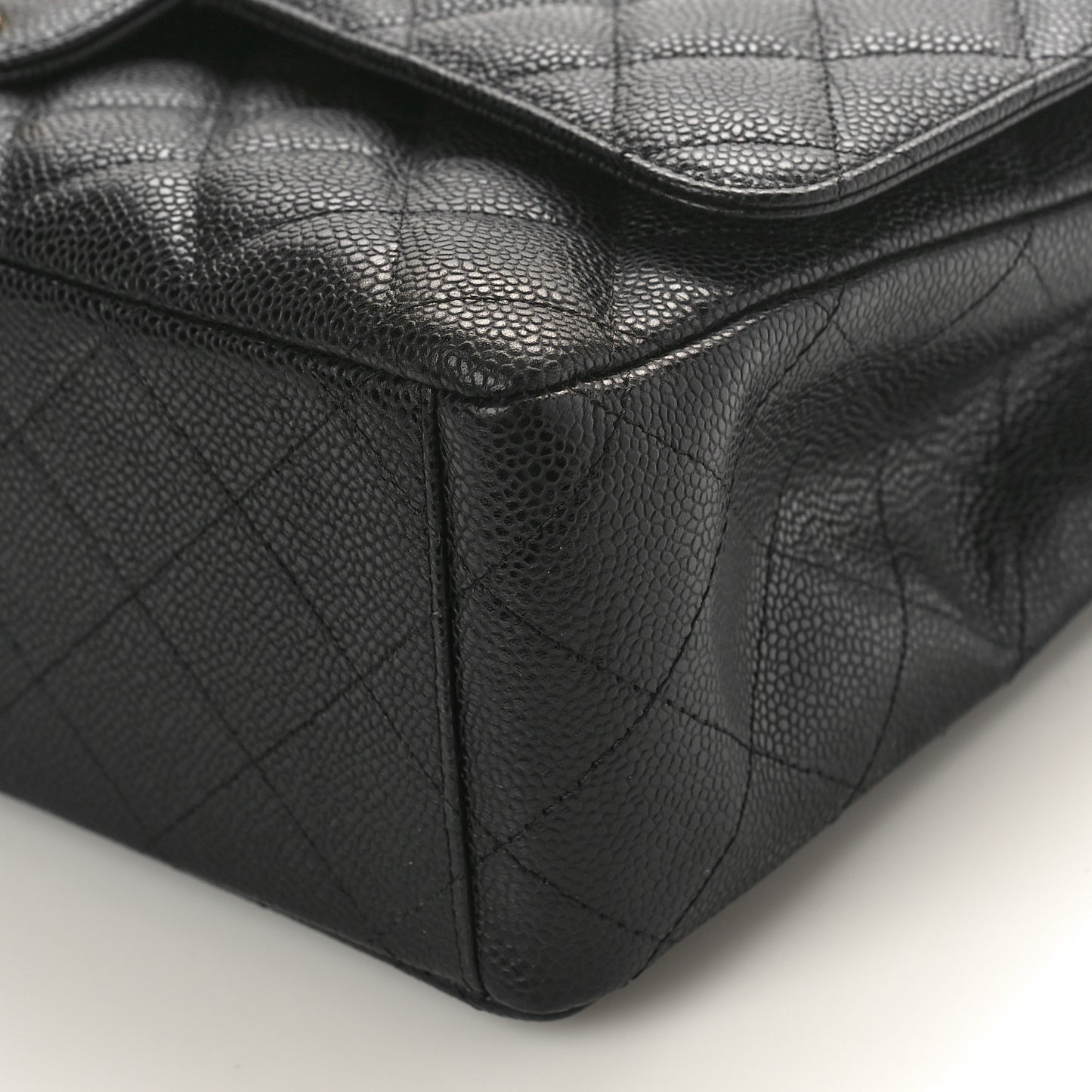 Caviar Quilted Maxi Double Flap Black