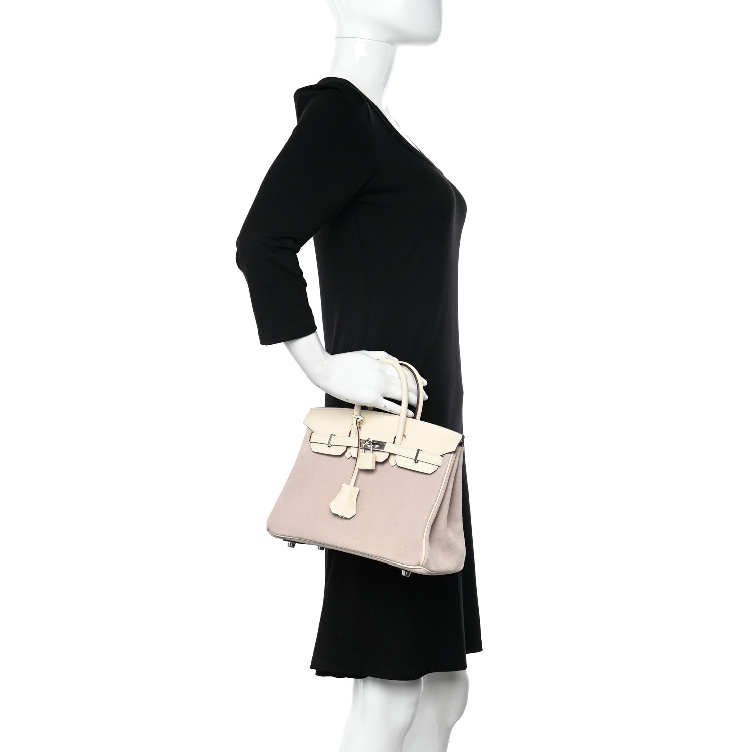 Hermes Veau Doblis Swift Grizzly Birkin 25 Glycine Grizzly Nata 2 of 12