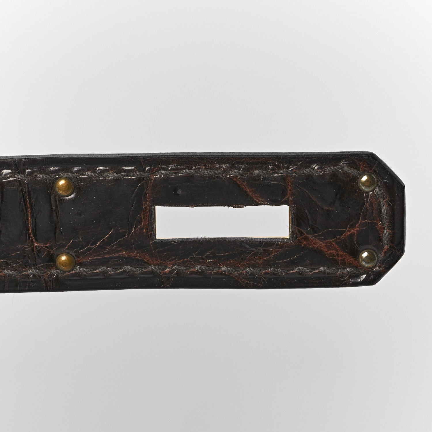 Hermes Shiny Niloticus Crocodile Kelly Sellier 28 Macassar 28 of 38