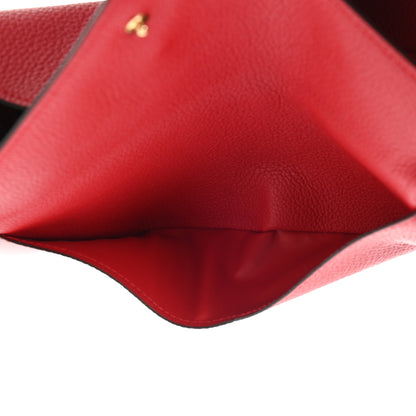 Louis Vuitton Calfskin Double V Wallet Rubis 6 of 10