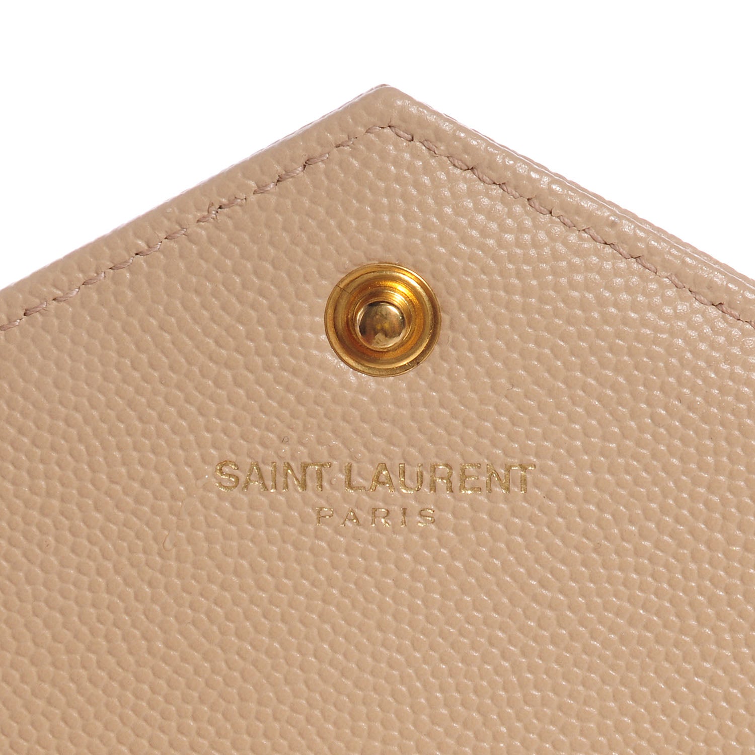 Saint Laurent Matelasse Chevron Monogram Chain Wallet Powder 6 of 9