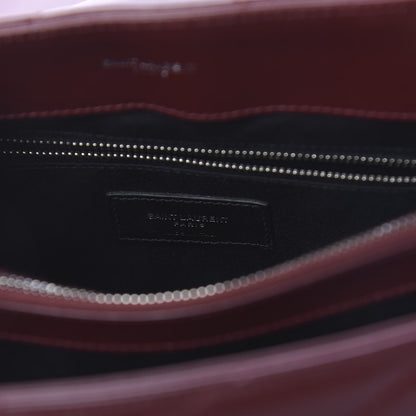 Saint Laurent Calfskin Y Quilted Monogram Medium Loulou Chain Satchel Palissandre 7 of 9