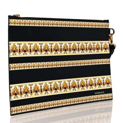 Versace Calfskin Baroque Print La Medusa Pouch Black 3 of 7