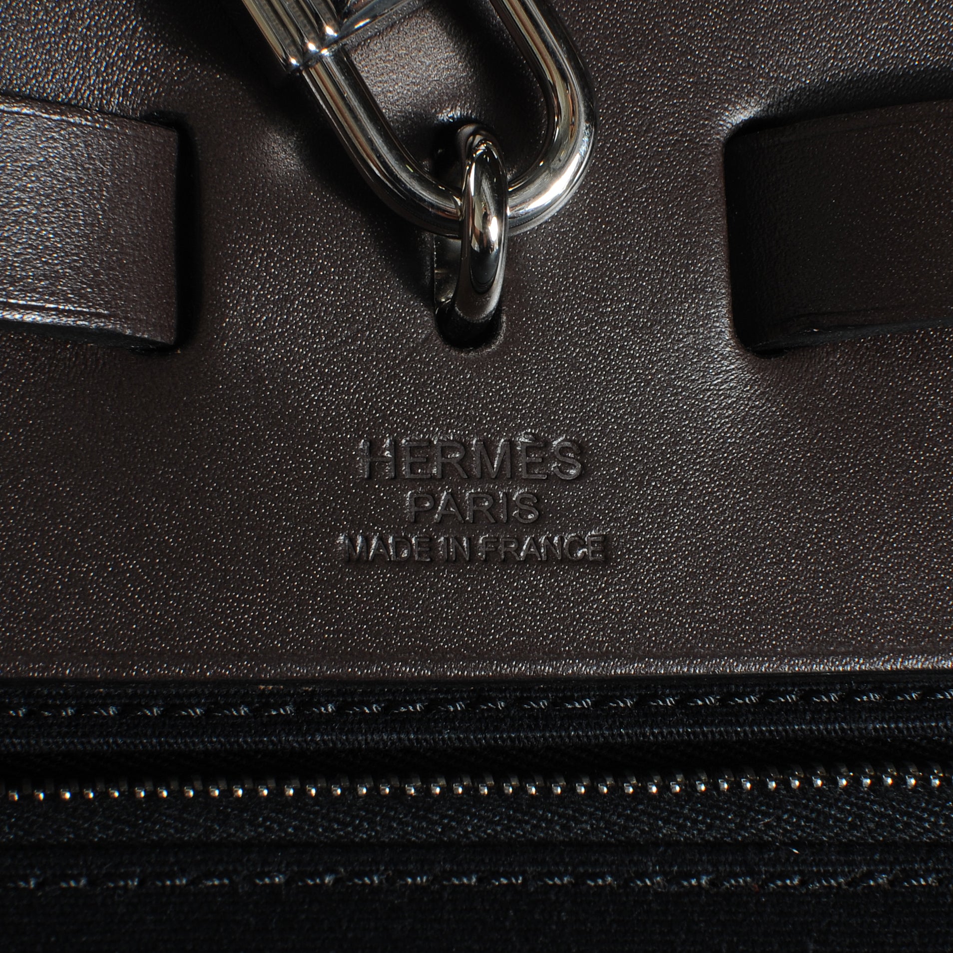 Hermes Toile Herbag Zip MM Black 10 of 11