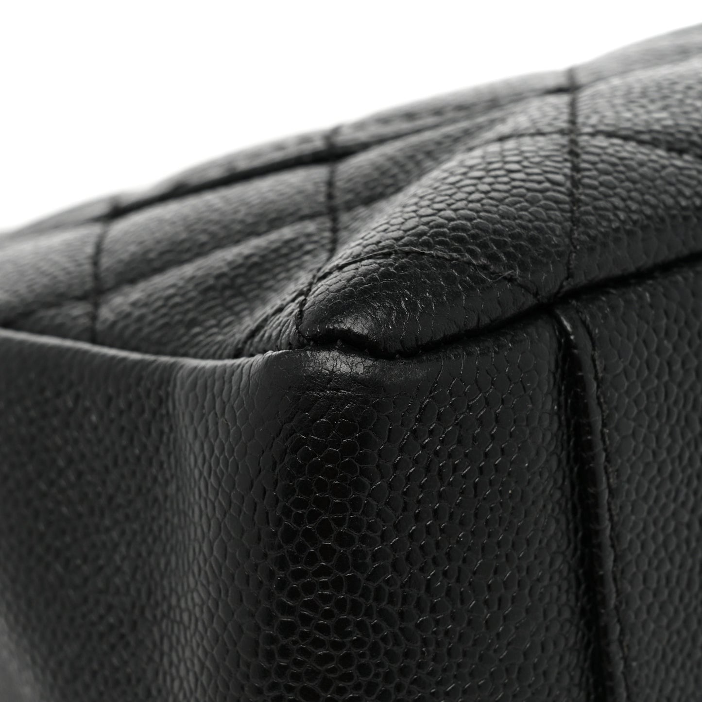 Caviar Quilted Grand Shopping Tote GST Black