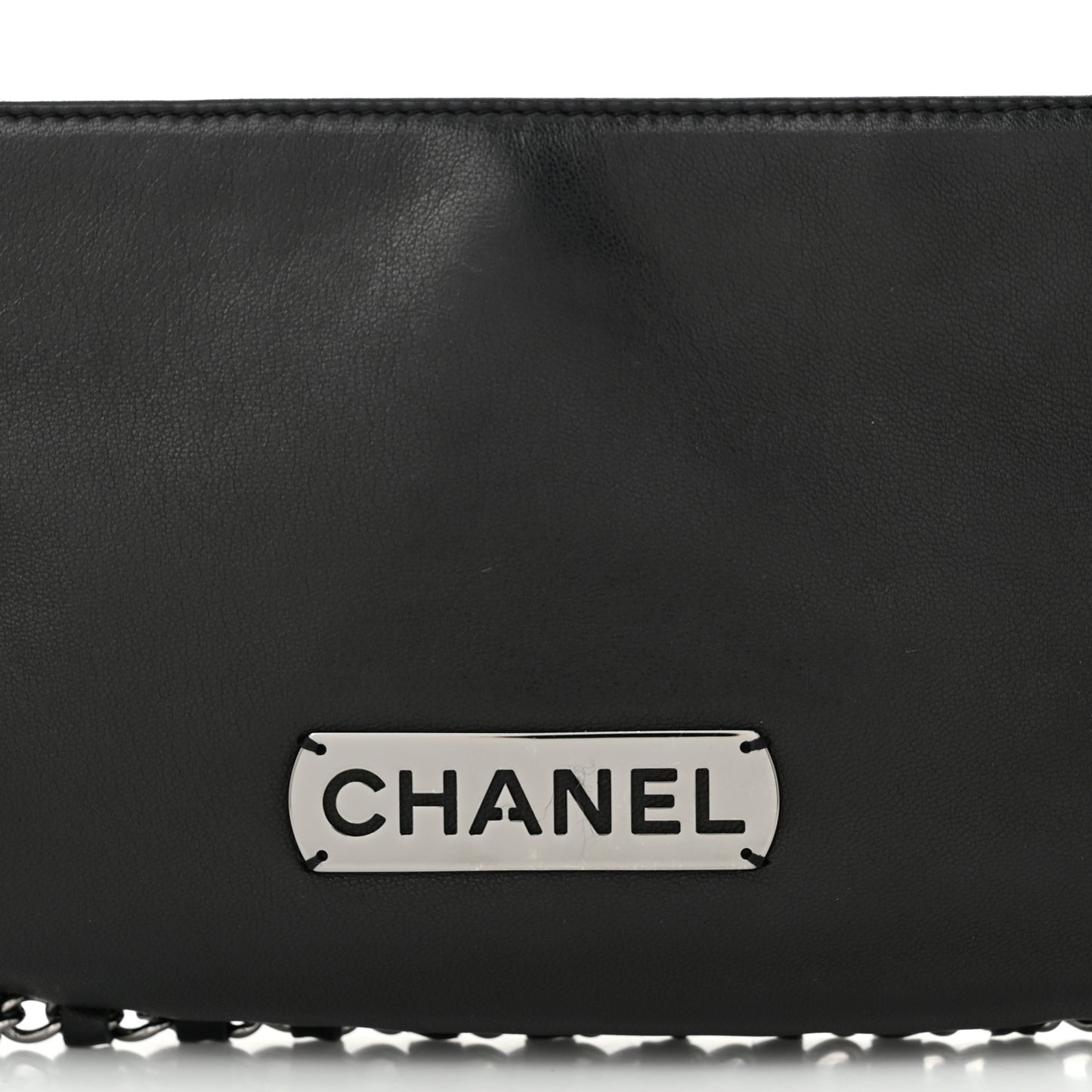 Calfskin Logo Pochette Black