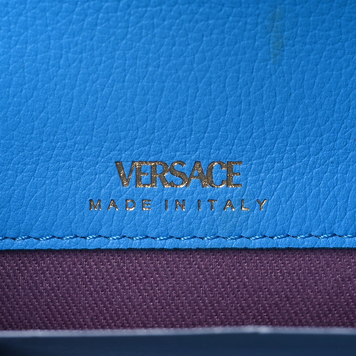 Versace Grained Calfskin La Medusa Crossbody Bag DV Blue 6 of 9