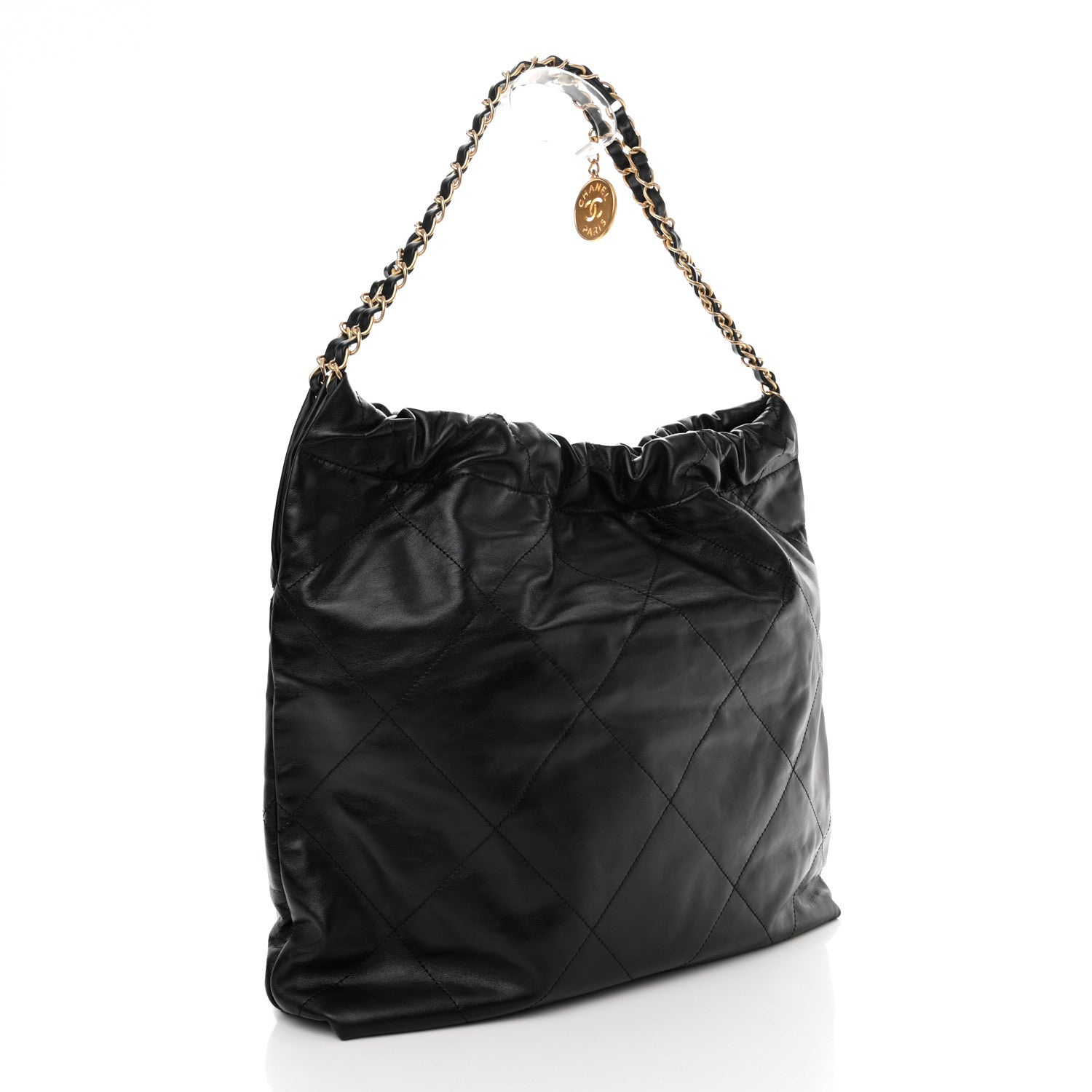 Chanel Shiny Calfskin Quilted Chanel 22 Black 4 of 11