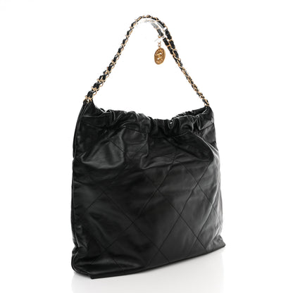 Chanel Shiny Calfskin Quilted Chanel 22 Black 4 of 11