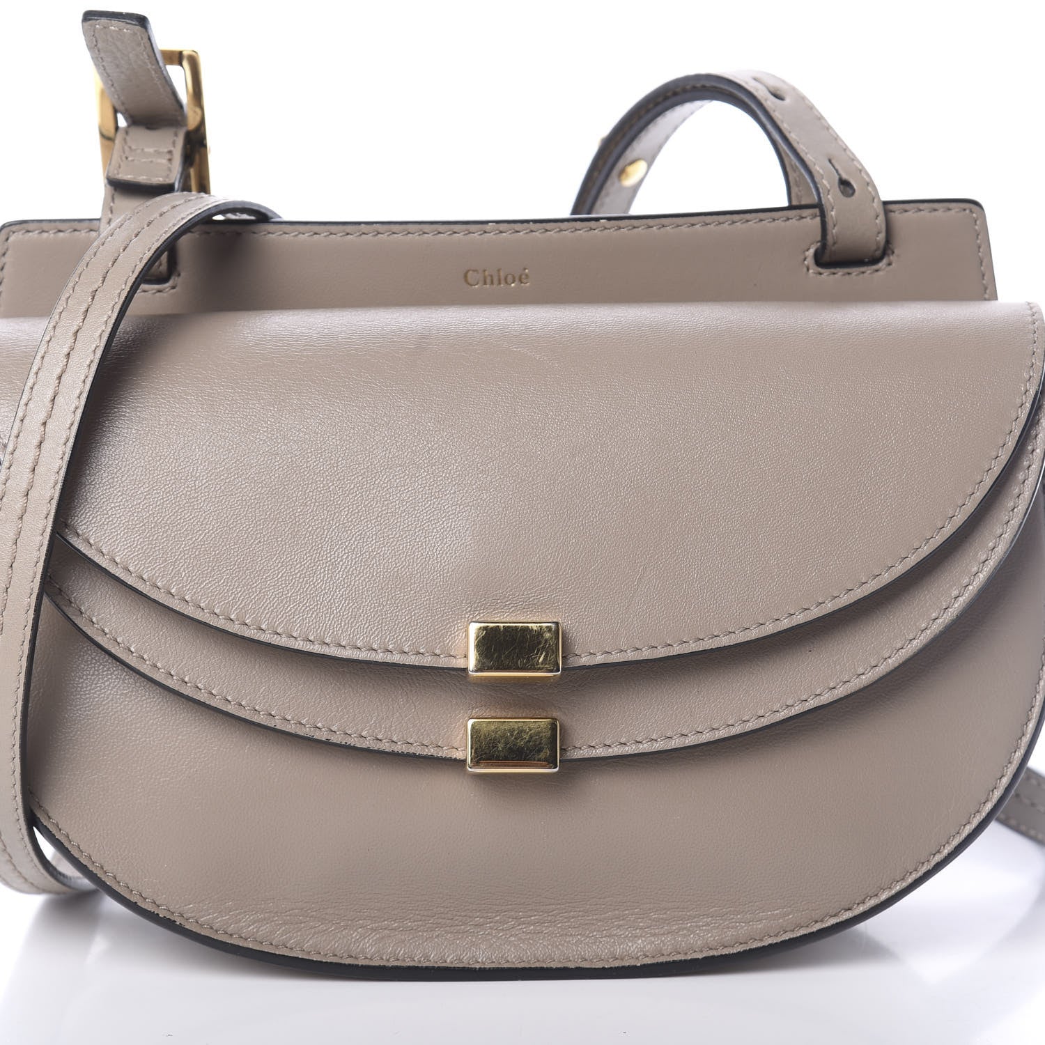 Chloe Calfskin Mini Georgia Crossbody Bag Motty Grey 7 of 9