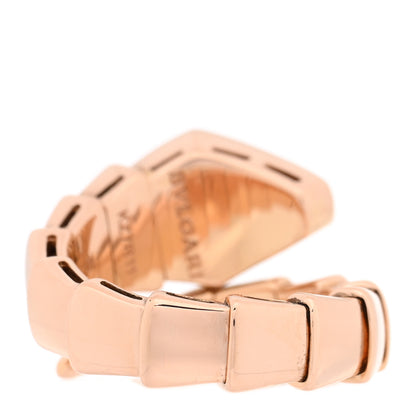 Bulgari 18K Rose Gold Diamond Serpenti Viper Ring S 3 of 4