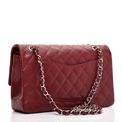 Chanel Caviar Quilted Medium Double Flap Burgundy 3 of 11