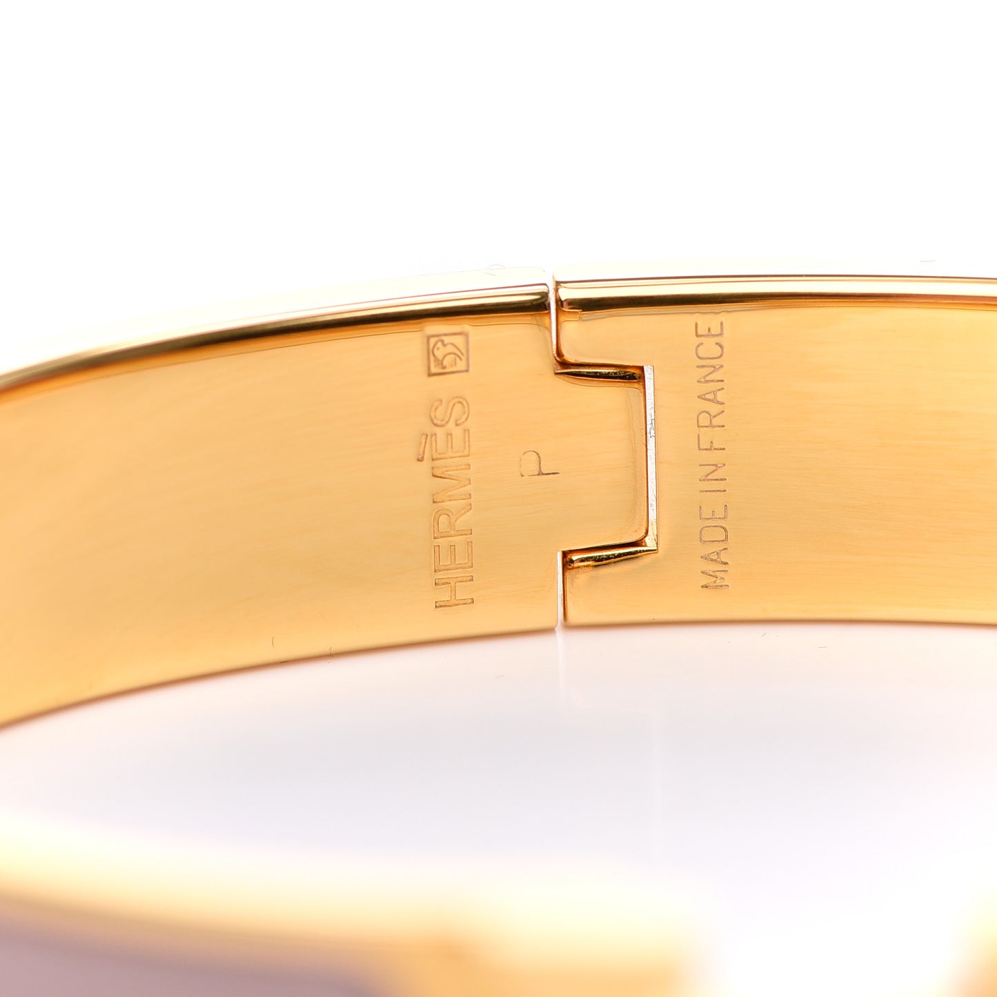 Enamel Narrow Clic Clac H Bracelet PM Bois De Rose