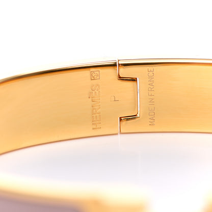 Hermes Enamel Narrow Clic Clac H Bracelet PM Bois De Rose 4 of 4