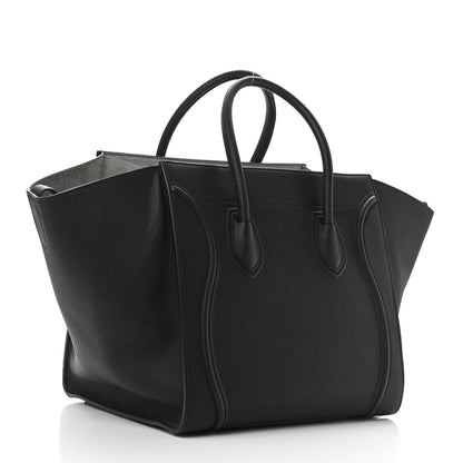 Celine Grained Calfskin Medium Phantom Luggage Black 3 of 12