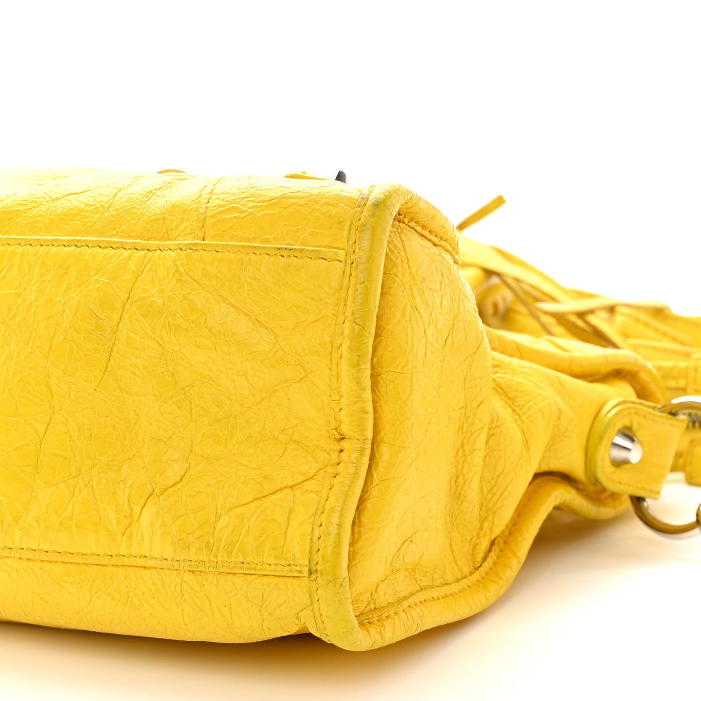 Agneau Classic Silver Hardware City S Jaune Soleil