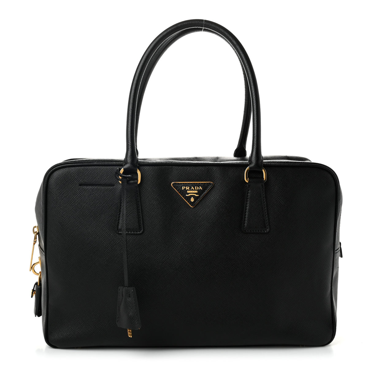 Prada Saffiano Lux Bowler Black 1 of 10