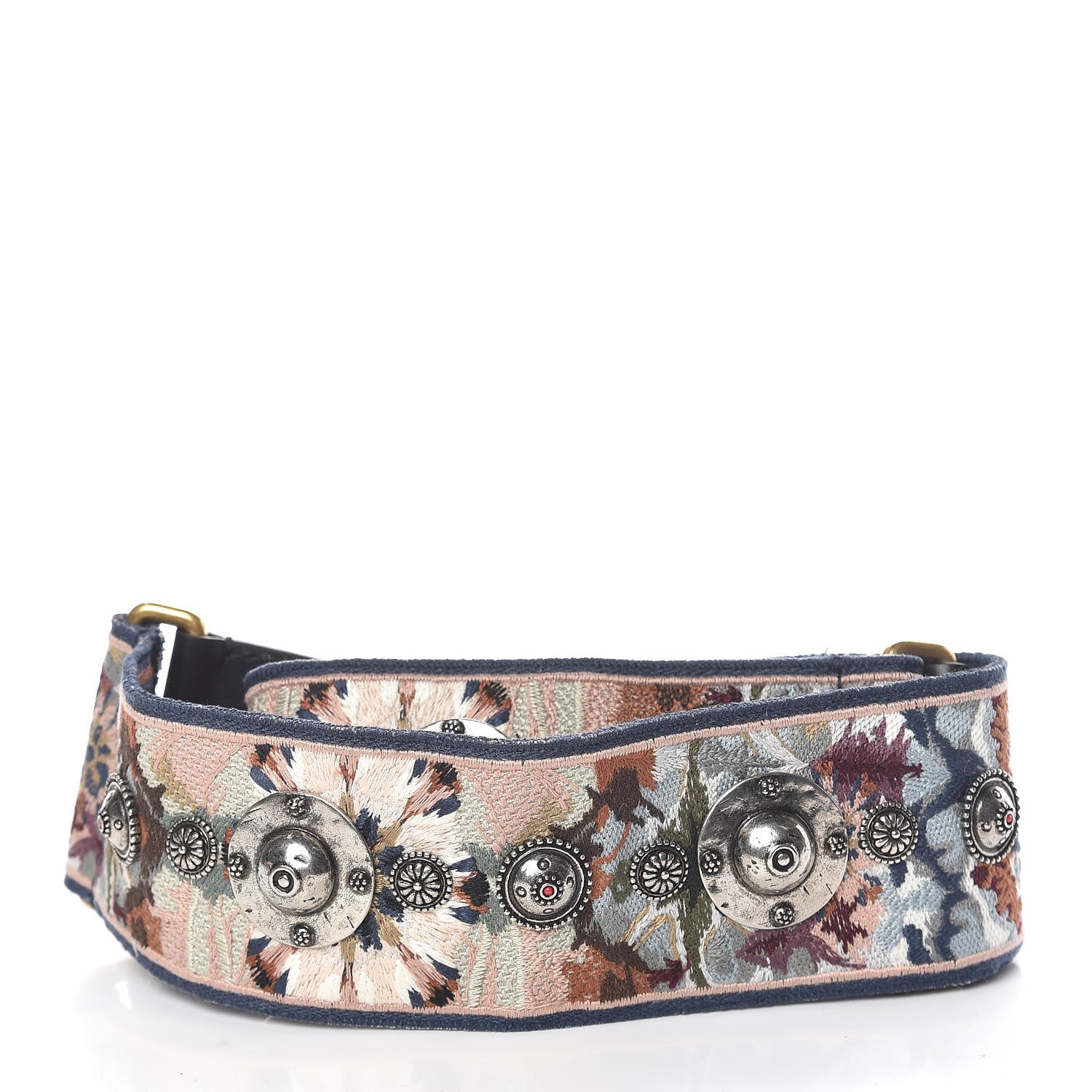 Christian Dior Canvas Embroidered Studded KaleiDiorscopic Shoulder Strap Multicolor 2 of 5
