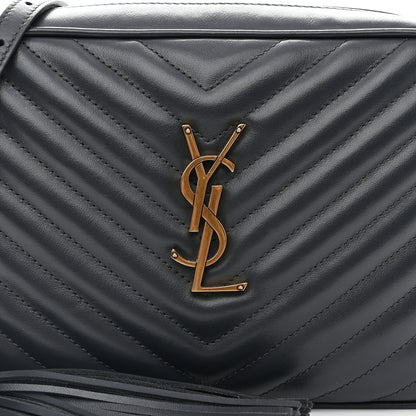 Saint Laurent Calfskin Matelasse Monogram Lou Camera Bag Storm 7 of 9