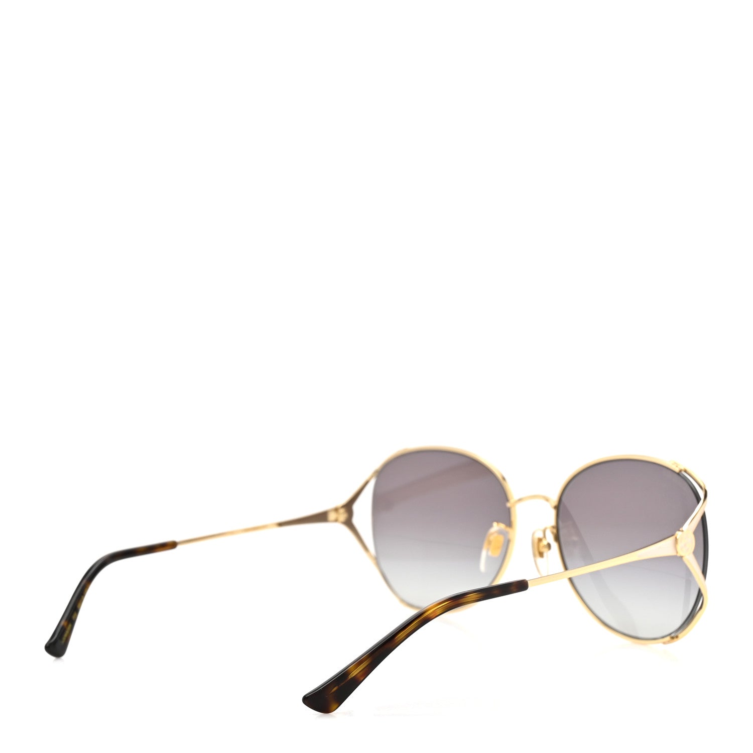Gucci Oversized Round Frame GG0650S Sunglasses Gold 4 of 6