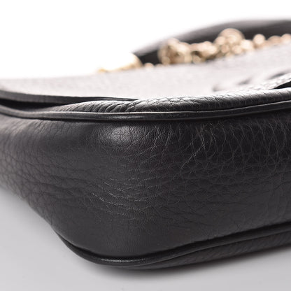 Gucci Pebbled Calfskin Medium Soho Flap Crossbody Black 10 of 11