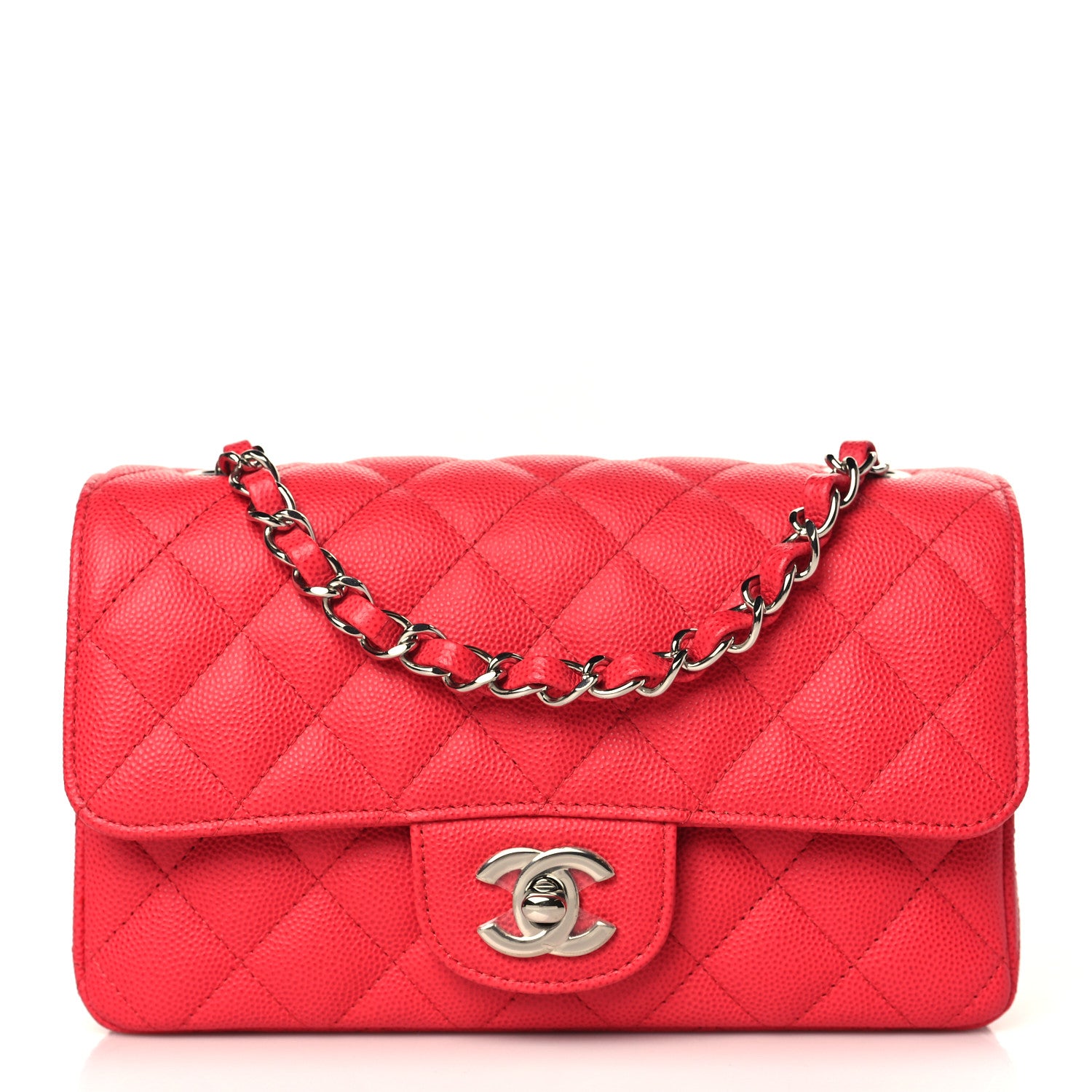 Chanel Caviar Quilted Mini Rectangular Flap Dark Pink 1 of 10