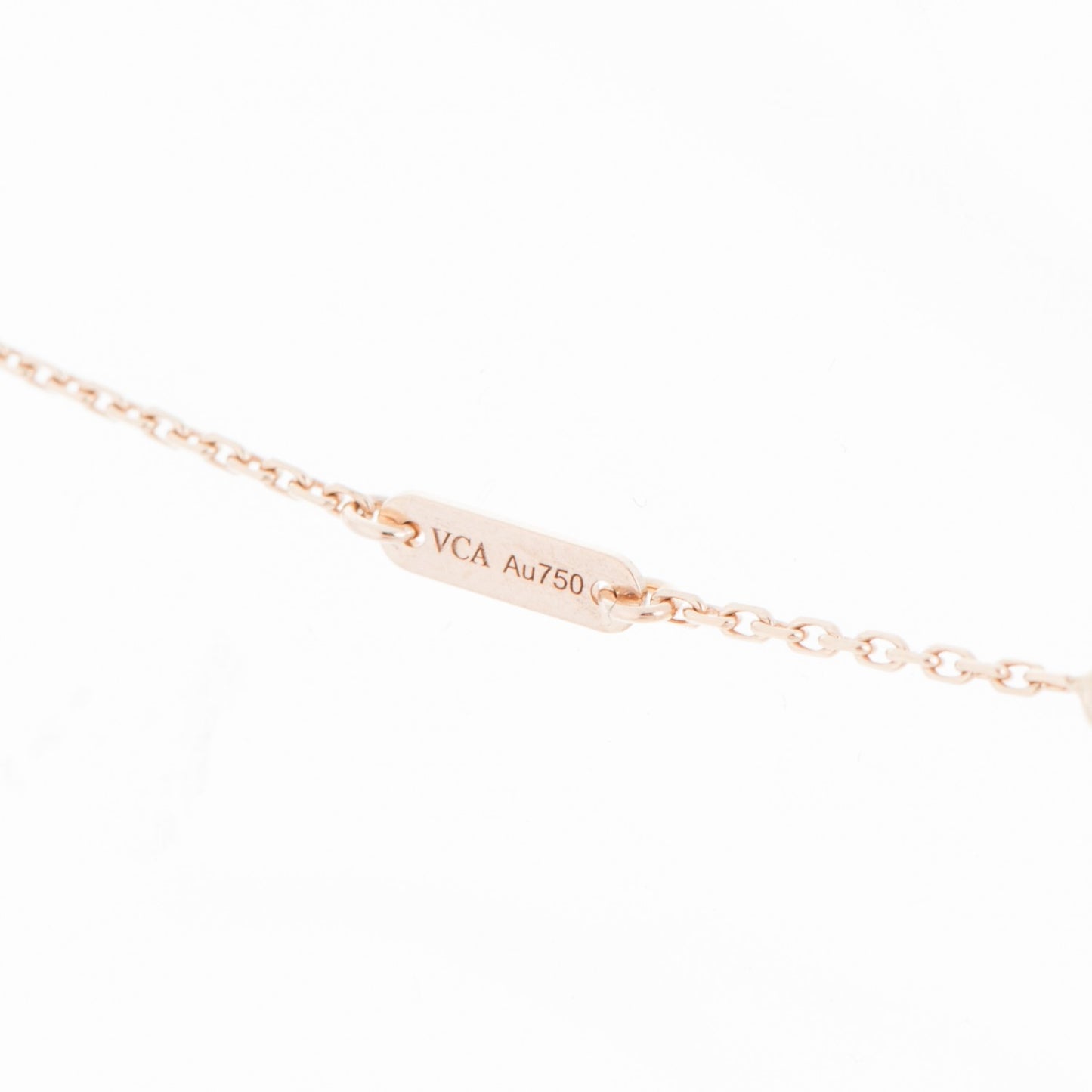 18K Rose Gold Carnelian Sweet Alhambra Heart Pendant Necklace
