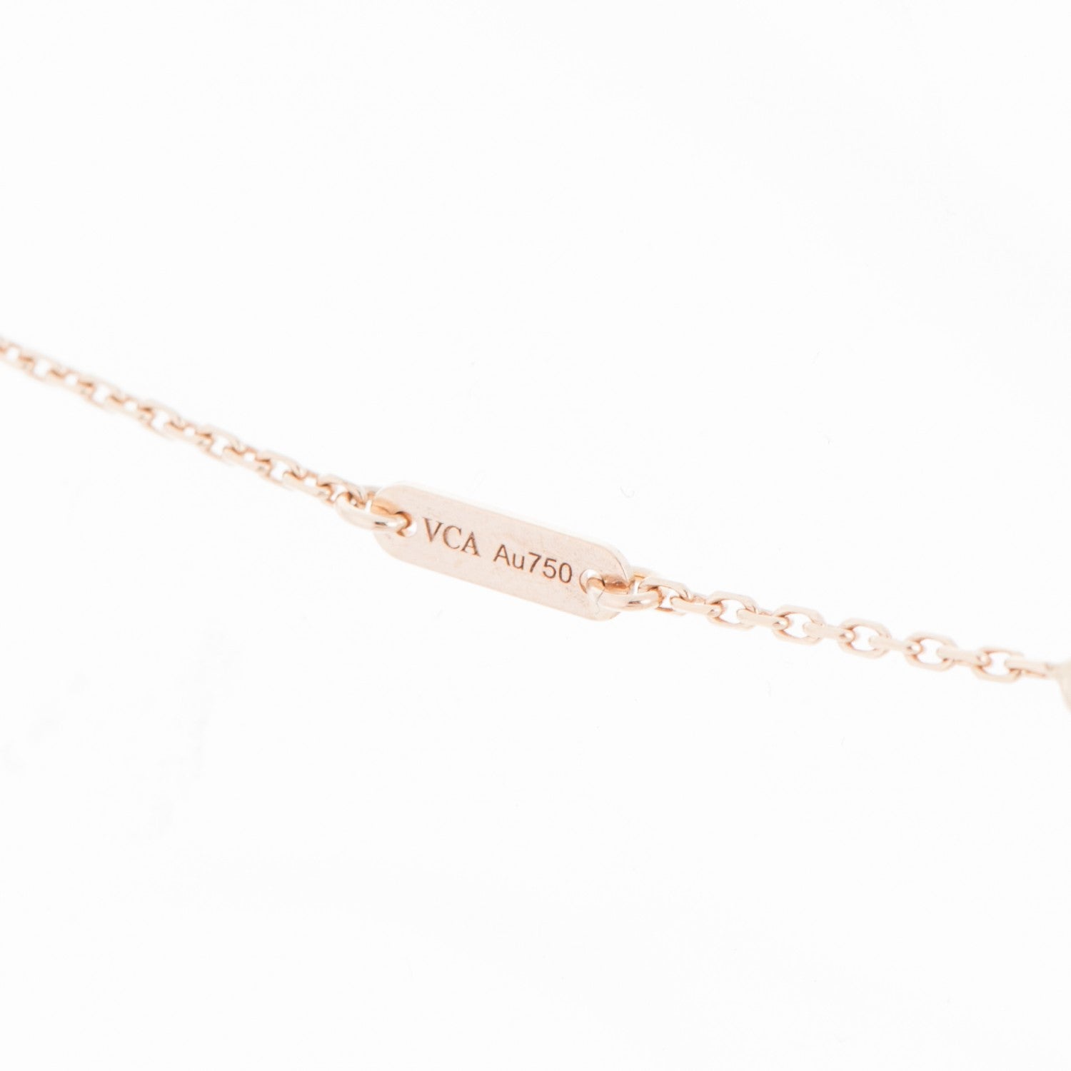 Van Cleef & Arpels 18K Rose Gold Carnelian Sweet Alhambra Heart Pendant Necklace 5 of 5