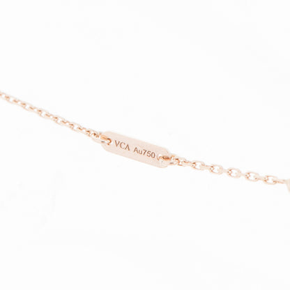 Van Cleef & Arpels 18K Rose Gold Carnelian Sweet Alhambra Heart Pendant Necklace 5 of 5