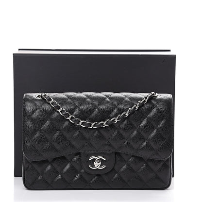 Chanel Caviar Quilted Jumbo Double Flap Black 12 of 12