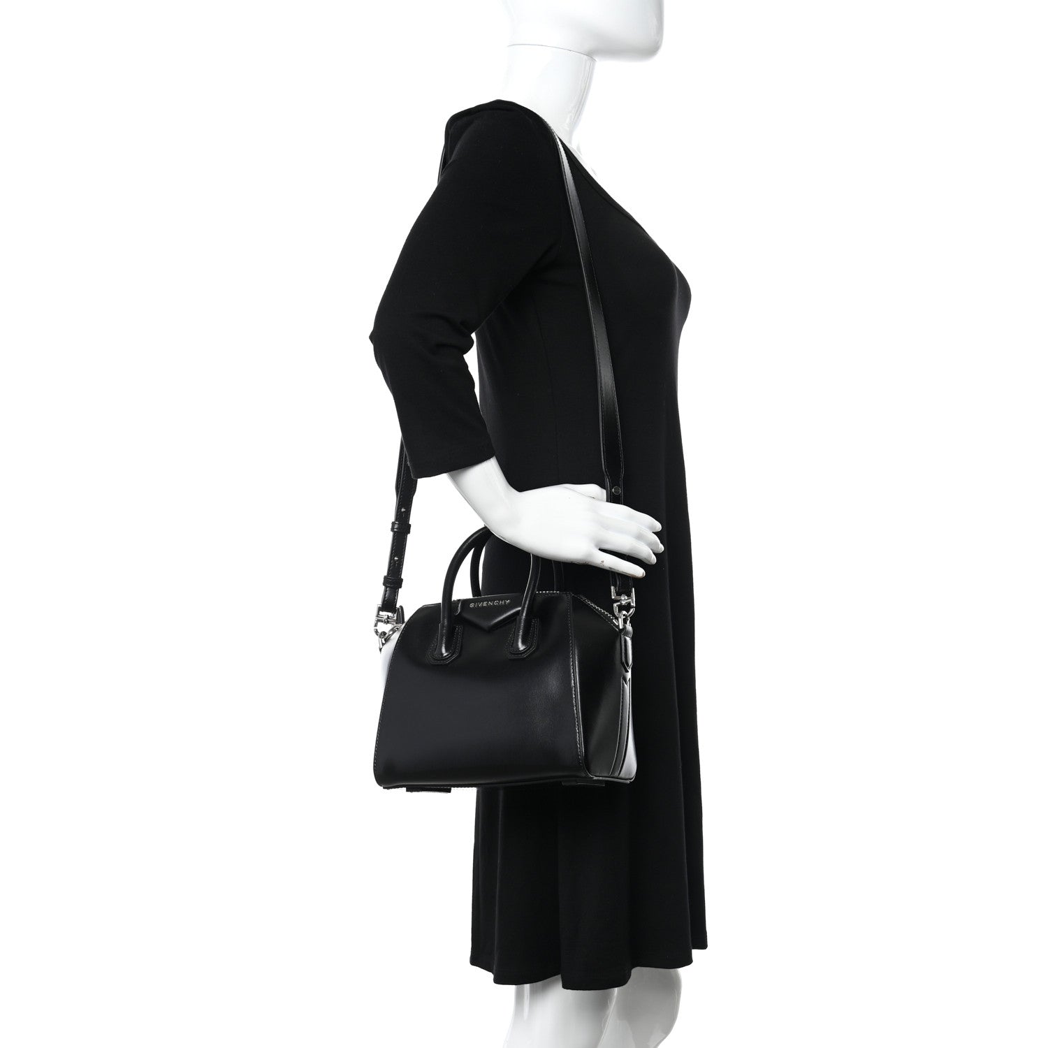 Givenchy Shiny Lord Calfskin Mini Antigona Black 2 of 11